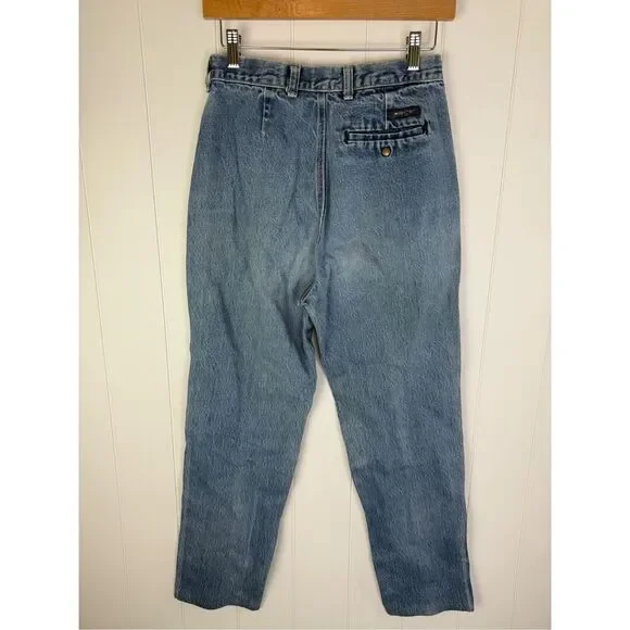RARE VTG‎ Wrangler Logo Front Jeans Baggy High-Rise Jeans Approx Size 27